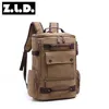 leisure khaki canvas backpack vintage canvas backpack travelling high capacity sporty backpack schoolbag