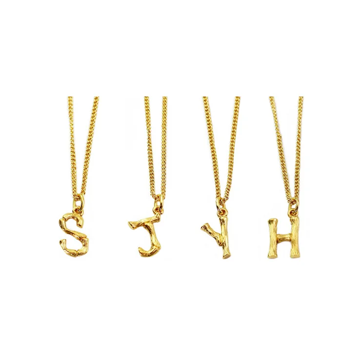 

small letter alphabet necklace dainty small letter pendant necklace gold chain letter initial name necklace, Picture