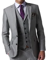 

Morili 3 piece suit custom slim fit wedding suits Gray Navy blue Blazer suits set for men MMA202