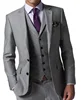 Groomsmen Shawl Lapel Groom Tuxedos customized plus size Gray Men Suits Wedding Best Man Blazer (Jacket+Pants+Tie+Vest) MMA202