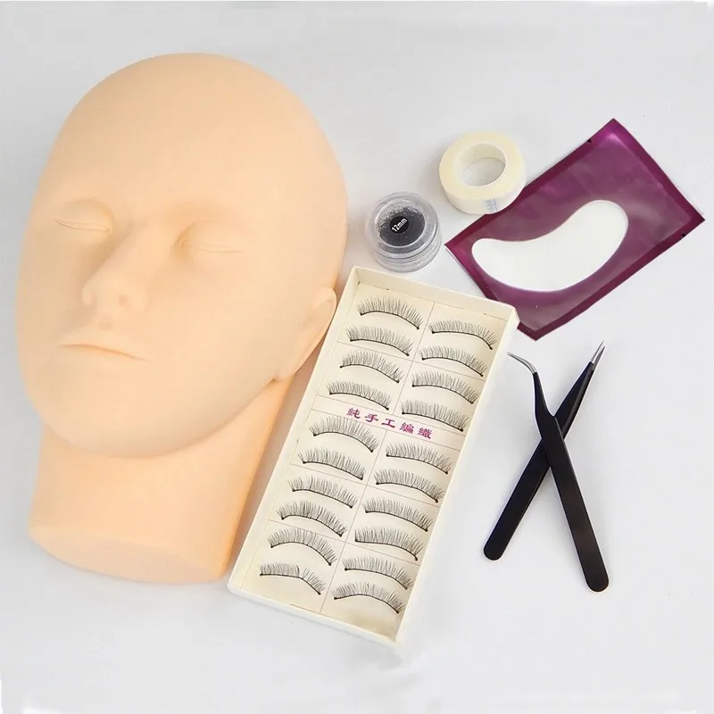 Eyelash Mannequin Head For Eyelash Extension Training Starter Kits