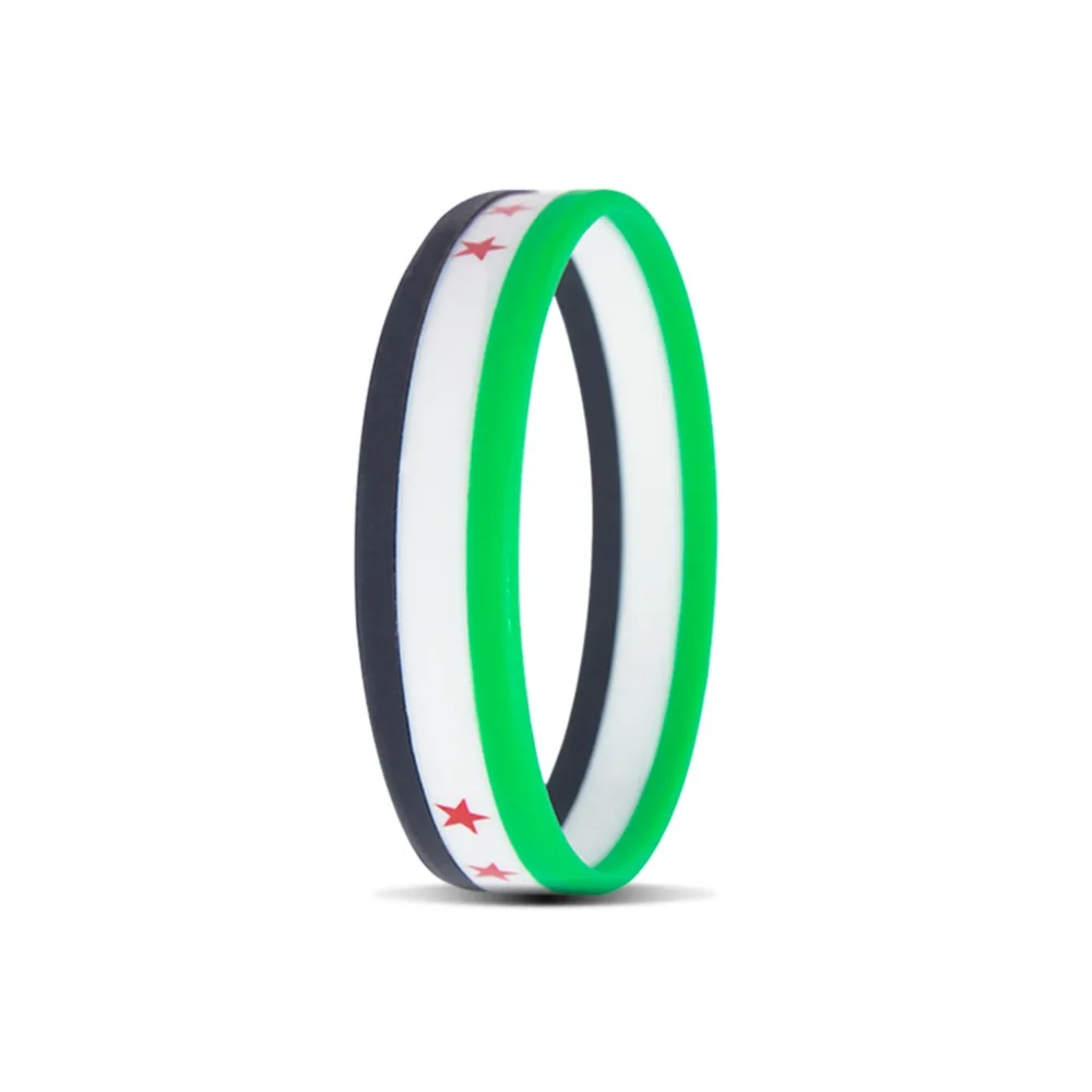 

Hot sale high quality Syria flag silicon bracelet