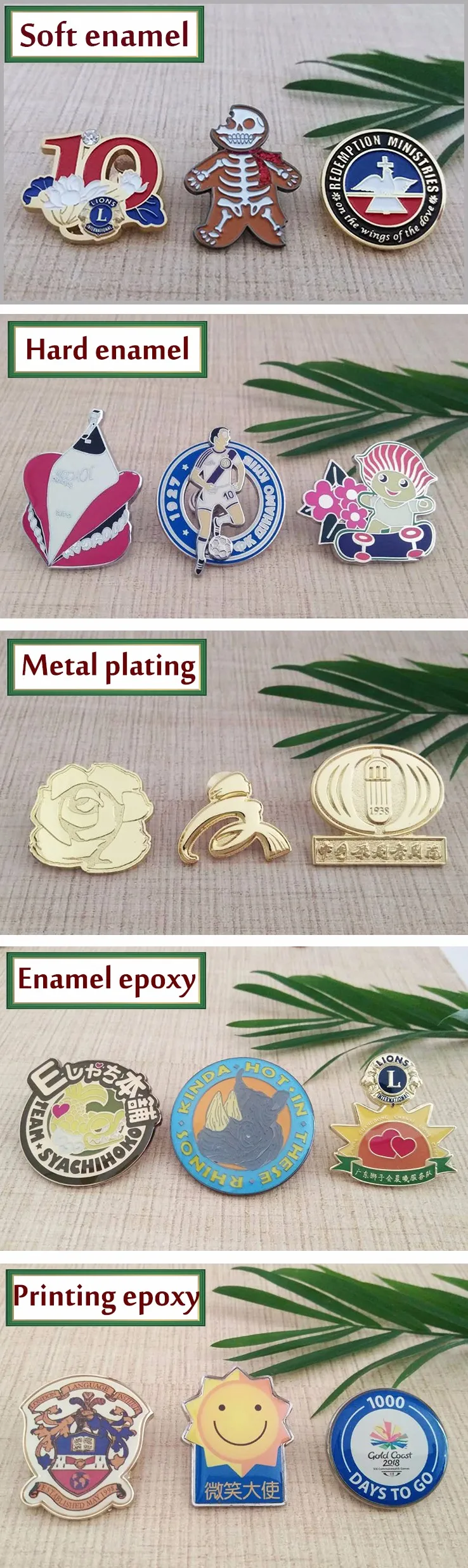 soft enamel metal logo badge