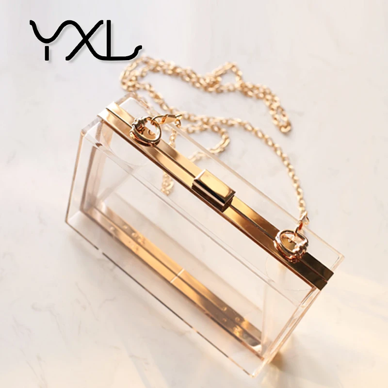 
Factory direct sell cheap women stylish clear acrylic evening clutch bag 