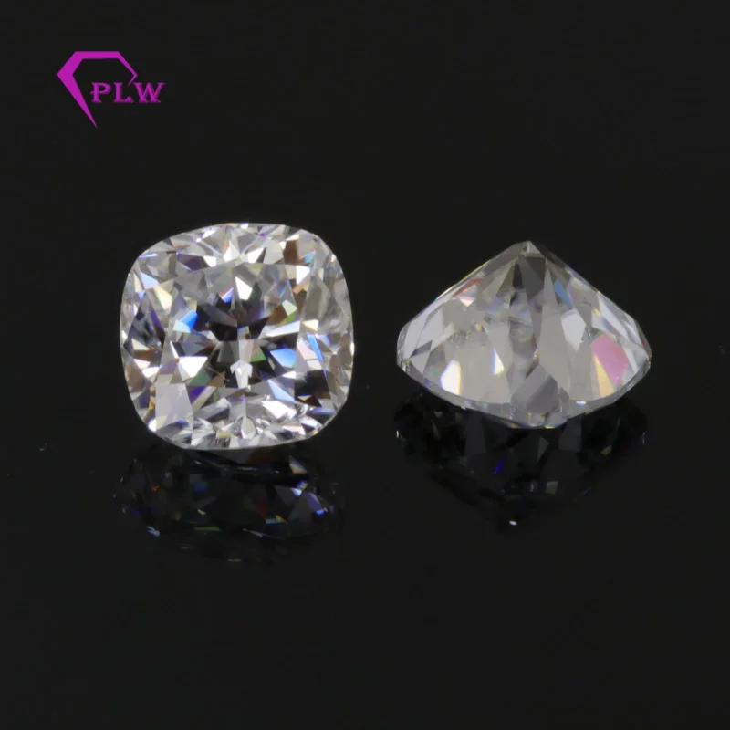 

Wuzhou factory price gh 4ct cushion OEC moissanite gemstone