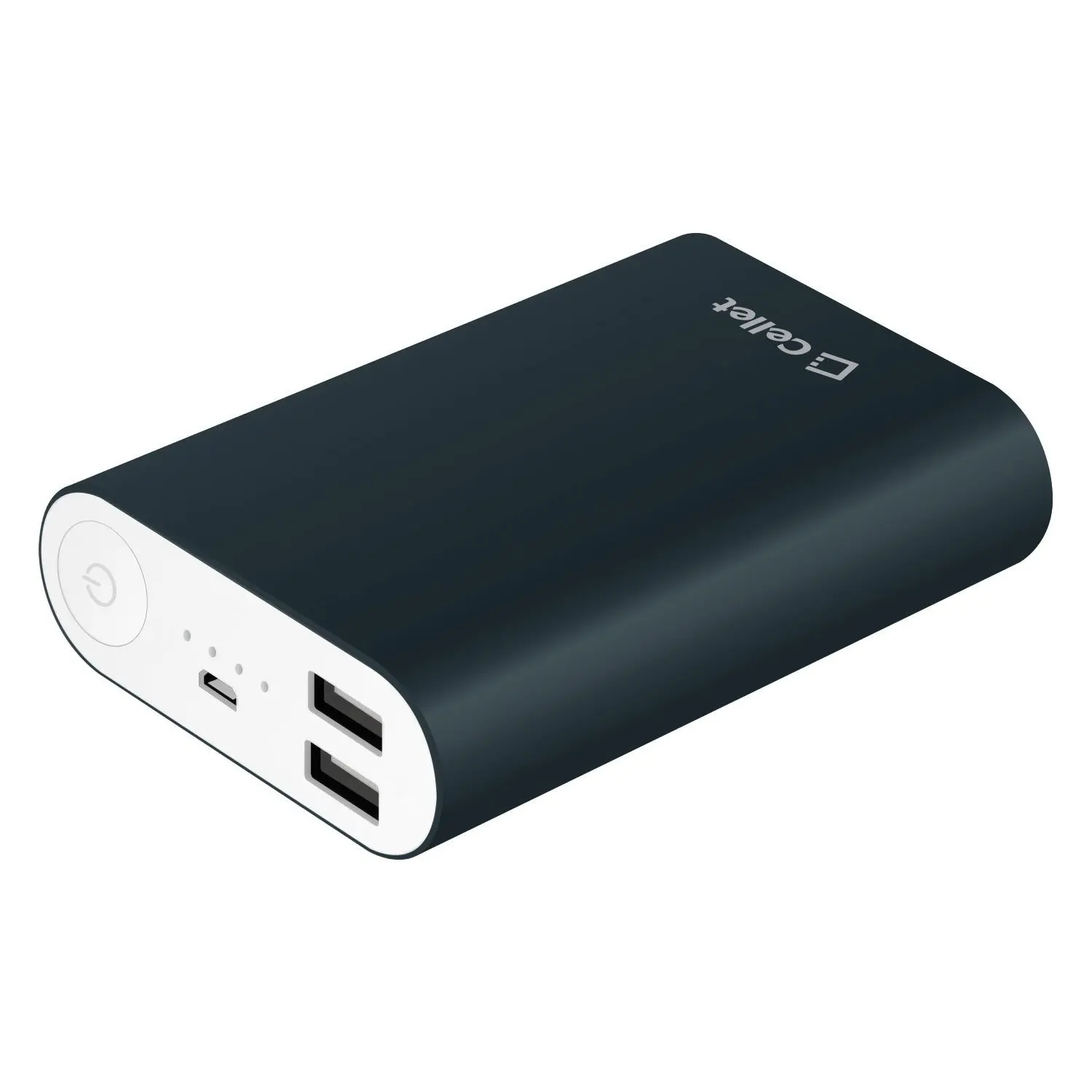 10,000mAh Power Bank Status Display Compact Design Dual USB Ports Blue USB Type-C Micro-USB Cables Compatible ZTE Warp Elite