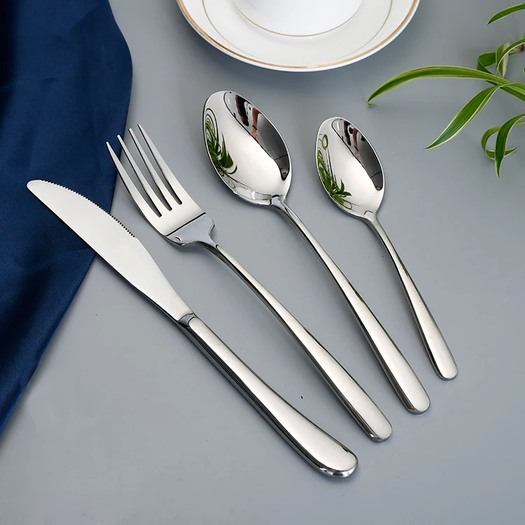 

18/10 Kitchen Cutlery Hotel Flatware Thick Handle Stainless Steel Cutlery Silverware Set