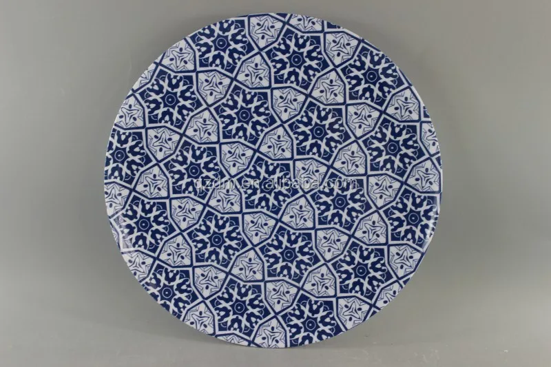 vintage style Melamine Dinner plate 36cm