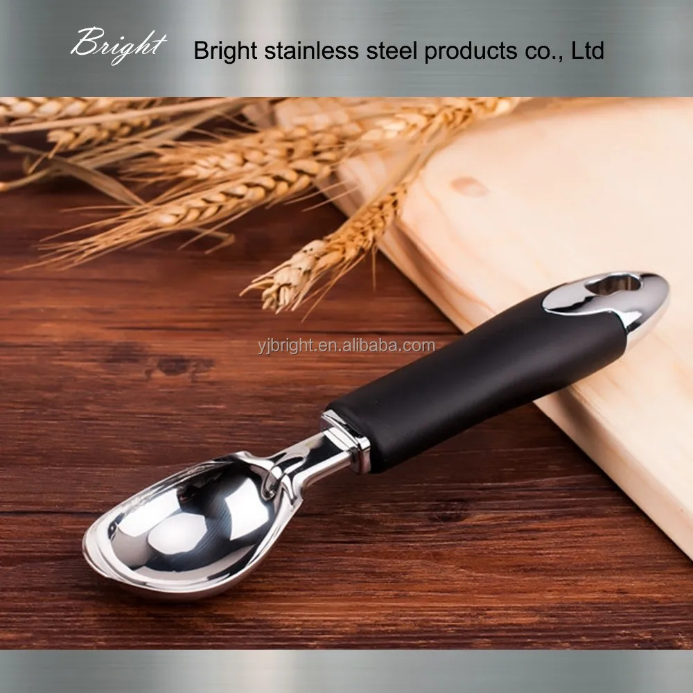 

a10112 TPR handle stainless steel ice cream scoop, N/a