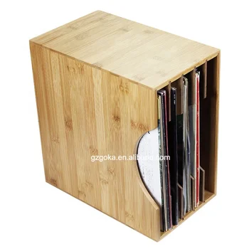 Bamboo Vinyl Record Storage Cube Lp Album Shelf Record Storage