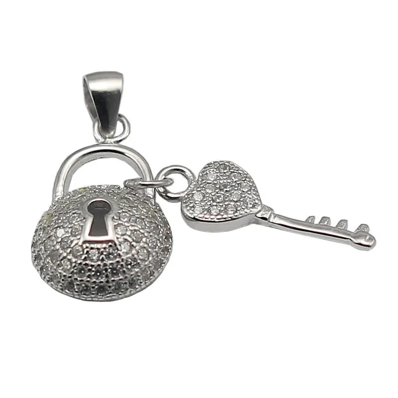 

Beadsnice ID30604 beautiful big gem key pendant sterling necklace  sold by PC silver charms for bracelets