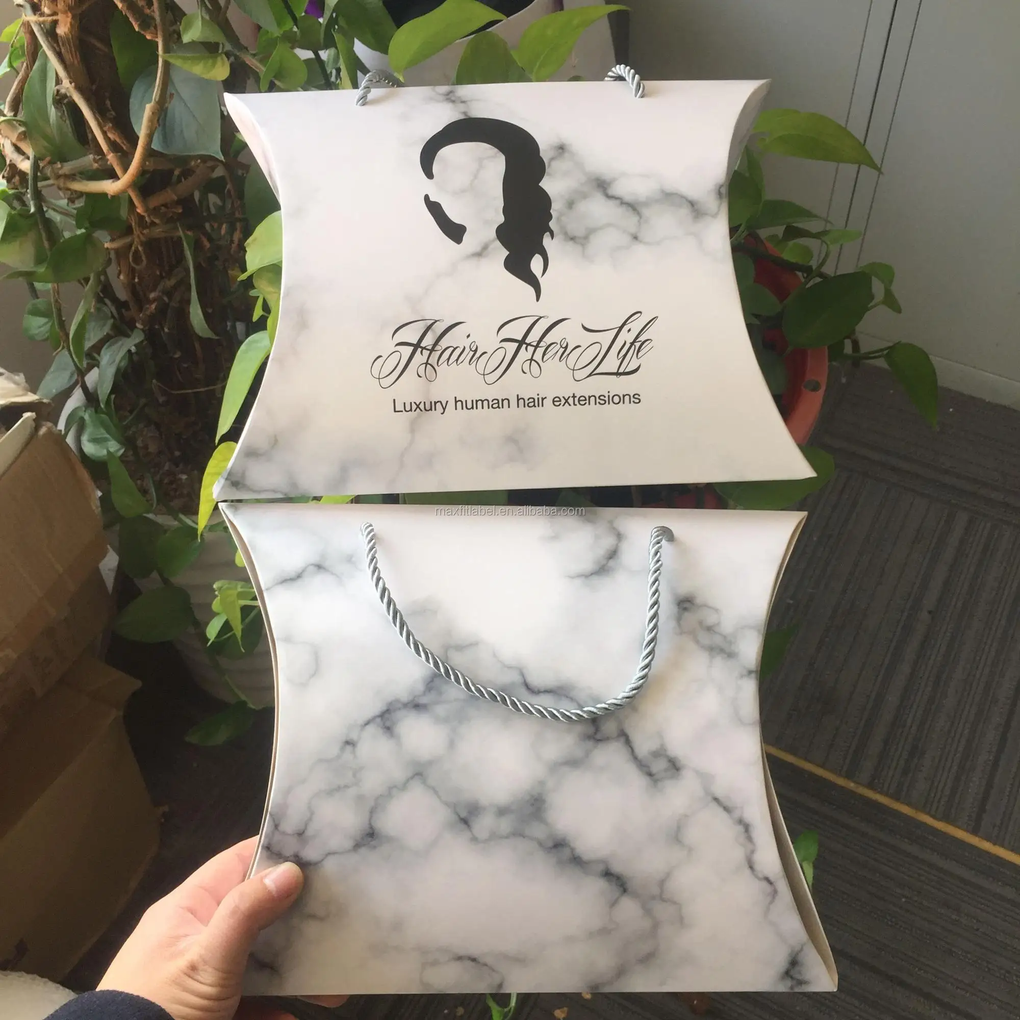 Custom Hair Extension Pillow Boxes,Personalised Pillow Box Packaging