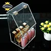 JINBAO Clear Cosmetic Makeup Organizer Clamshell Acrylic Pearl Box