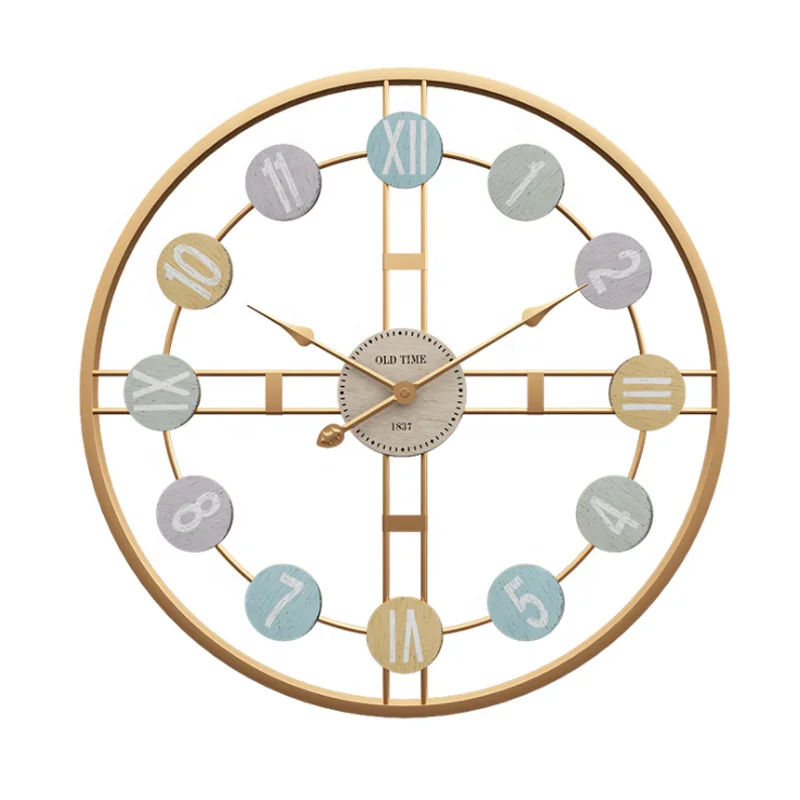 

Wholesale Metal Roman Numeral Home Decor Goods Wall Clocks, Can be black;white;red;brown and so on