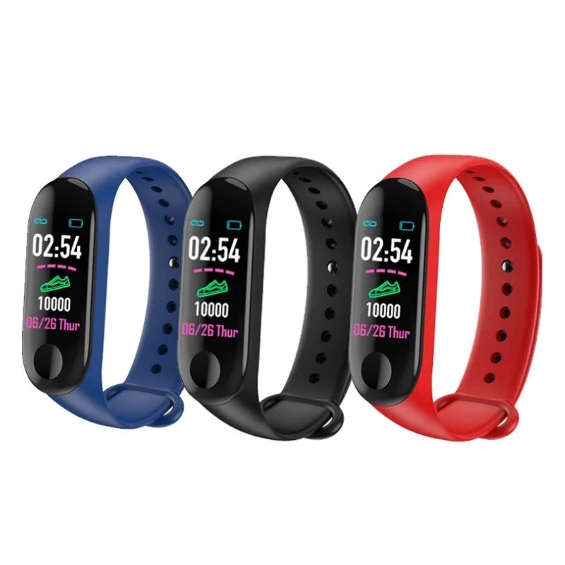 Amazan best sell smart bracelet heart rate blood pressure smart wristband bracelet bluetooth activity tracker M3 smart band