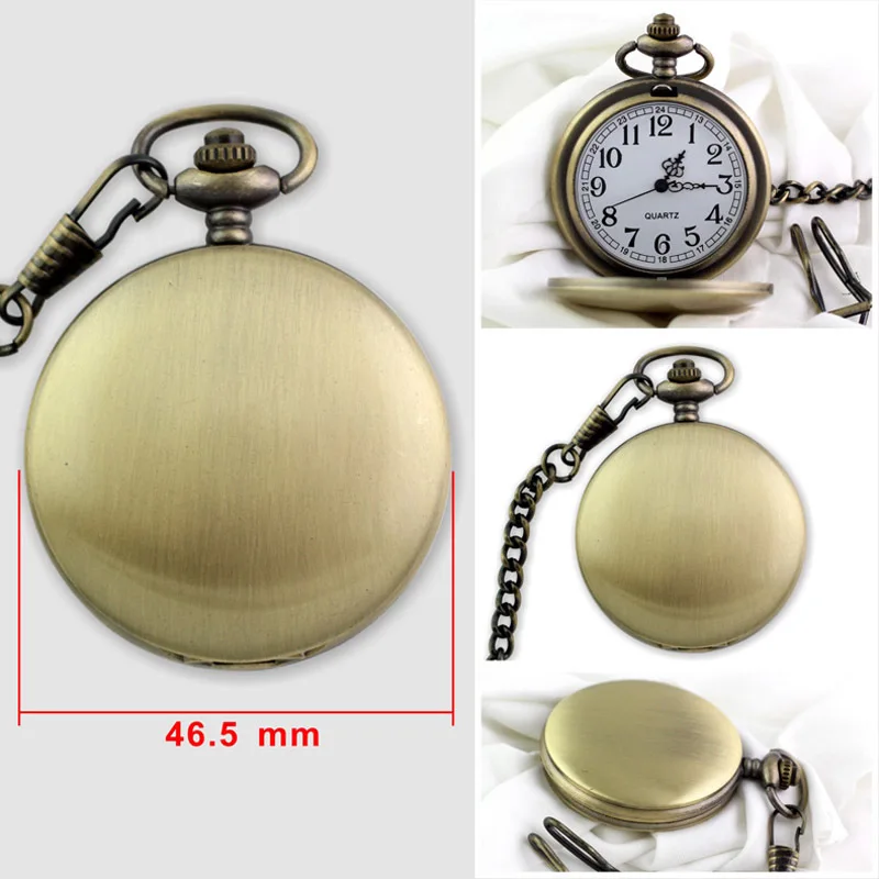 Custom Antique Pocket Watch Beautiful Design Japan Movt Quartz Pocket