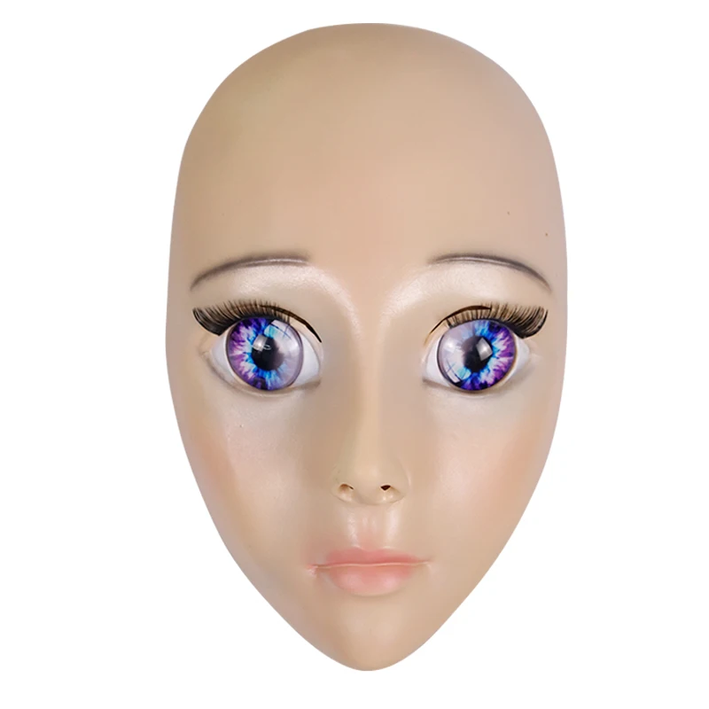 
Molezu Cospaly Costume Sexy Beauty Girl Full Face Mask Cute Realistic Latex Barbie Doll Party Masks OEM Manufacturer 