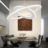 Zhongshan factory Nordic modern simple interior decorative led round ring white aluminum acrylic led chandelier pendant lights