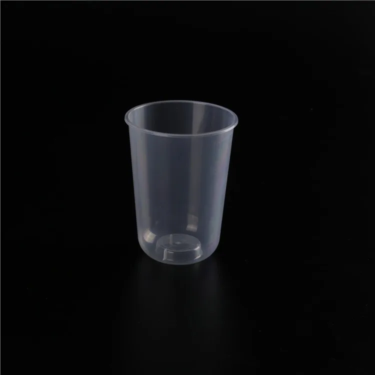 Custom printing plastic bubble tea cup disposable transparent plastic cup