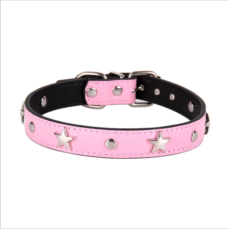 

wholesale nice price fashion Pink Color Accept popular Best Price Leather Custom Dog Collar