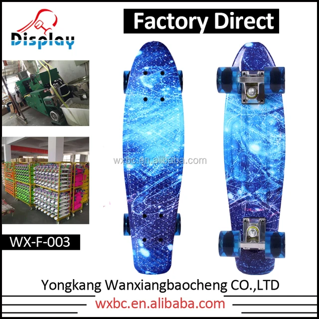 Chinese Factory Wholesale Customized Colorfully watertranfer Skateboard with PU Wheel