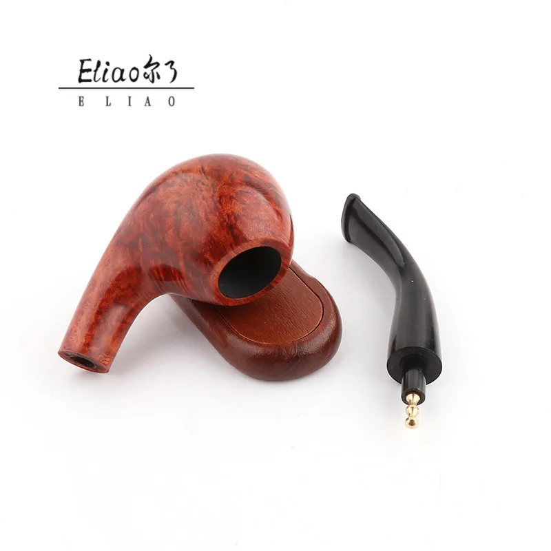 Yiwu Erliao Fancy Antique Hand Carved Briar Wood Tobacco Pipe Durable