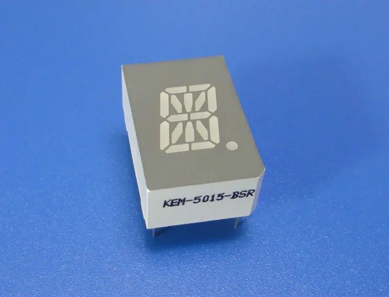 Gray surface Red color Single digit led 16 Segment alphanumeric Display