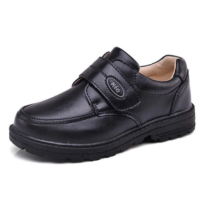 

black leather kids boy shoes for school white casual shoes