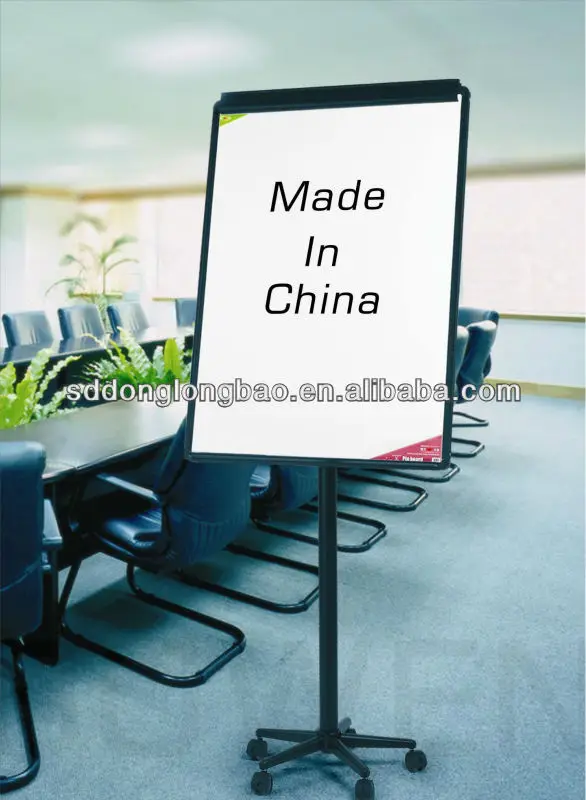 
Office flip board with easels mobile magnetic surface adjustable height whiteboard with stand BW-VA 