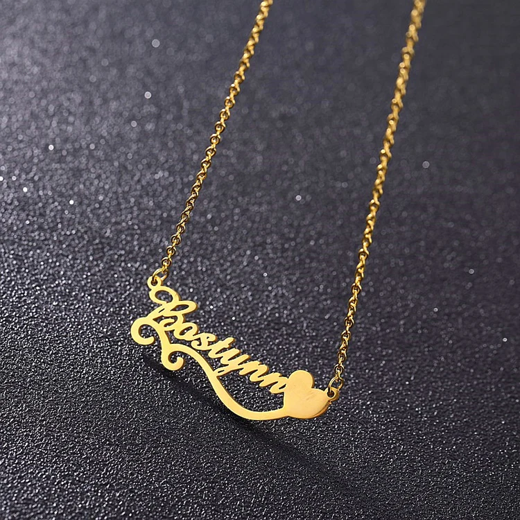 Gold Jewelry 18k Personalized Pendant Necklace Custom Fashion Names