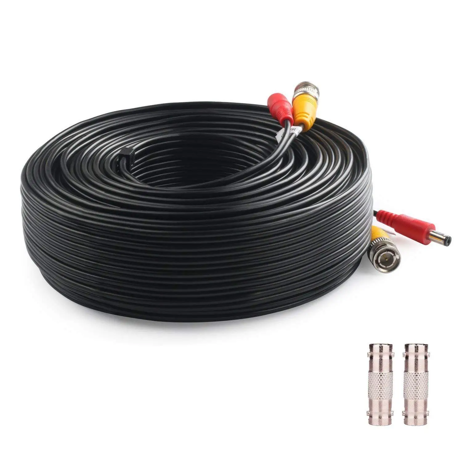 2PCS 165FT Security Camera Video Cable Cord CCTV DVR BNC DC Power Extension Wire