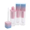 Empty lipgloss tubes container pink with wind