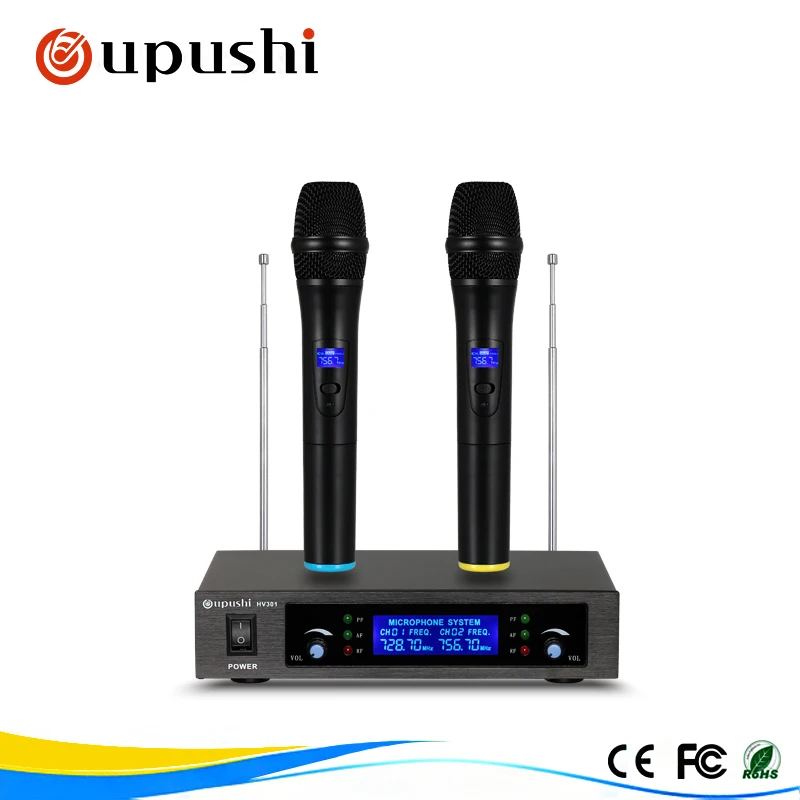 

Free samples uhf ppl handheld mics wireless karaoke microphone, Black