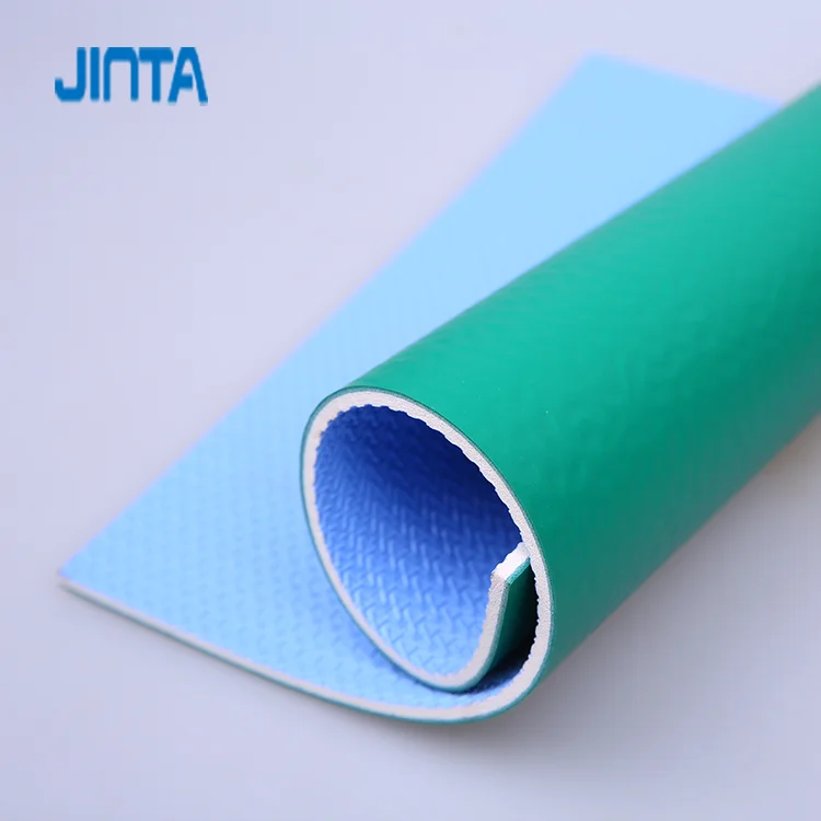 
JINTA Alibaba supplier Green sport court flooring for sale with thickness 4.7MM Badminton court mat 