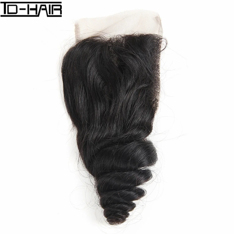 

Natural Hairline Loose Wave 100% Handmade 4*4 Brazilian Hair Cheap Lace Closure, N/a