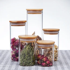yes handmade custom size  cylinder glass storage jar cookie candy jar with lid