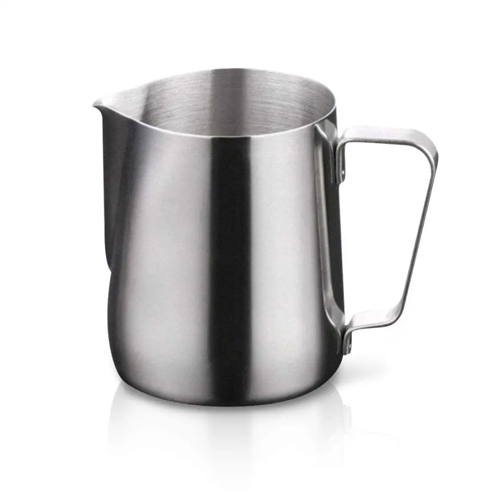

Stainless Steel Milk Frothing Pitcher Cappuccino Pitcher Pouring Jug Espresso Cup Creamer Cup for Latte Art 12 Ounce (350 ML), Customized color
