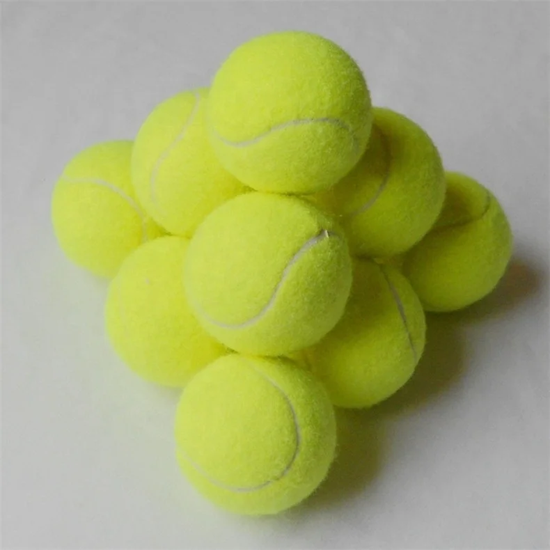 

Brand Quality Tennis ball for training 100% synthetic fiber Good Rubber Competition standard tennis ball low price on sale, Yellow