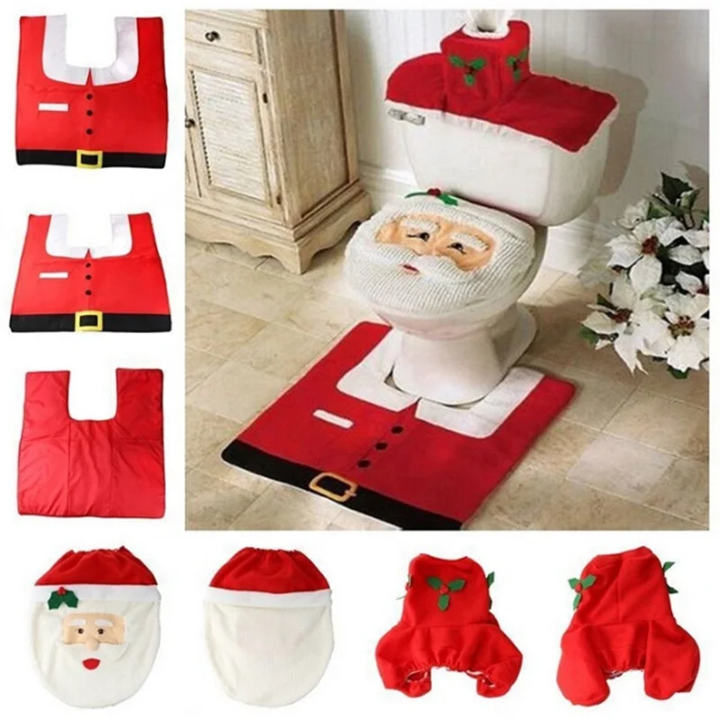 
Fashion Hot Sale Set Three-piece Christmas Snowman Toilet Set 