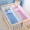 2018 New type full size baby solid wood pine twin cot bed,multifunctional twin baby bed crib