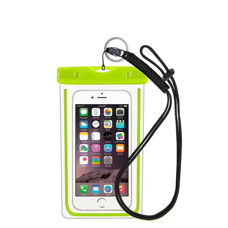 

FREE SAMPLE Universal PVC Transparent Plastic 100% waterproof Phone Case for iPhone X, Blue pink green orange purple black