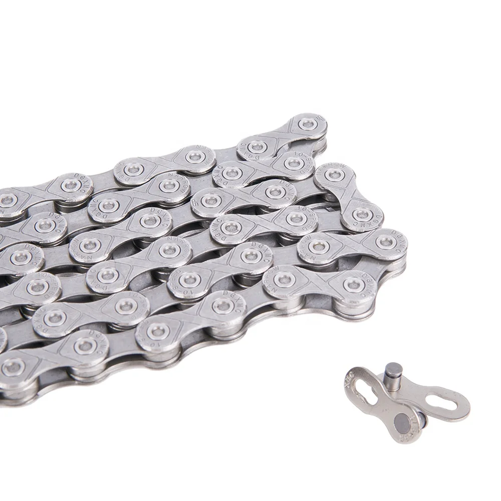 

ZTTO Bike Chain Silver Gray Mountain 10 Speed Road Bicycle 116 links Chain
