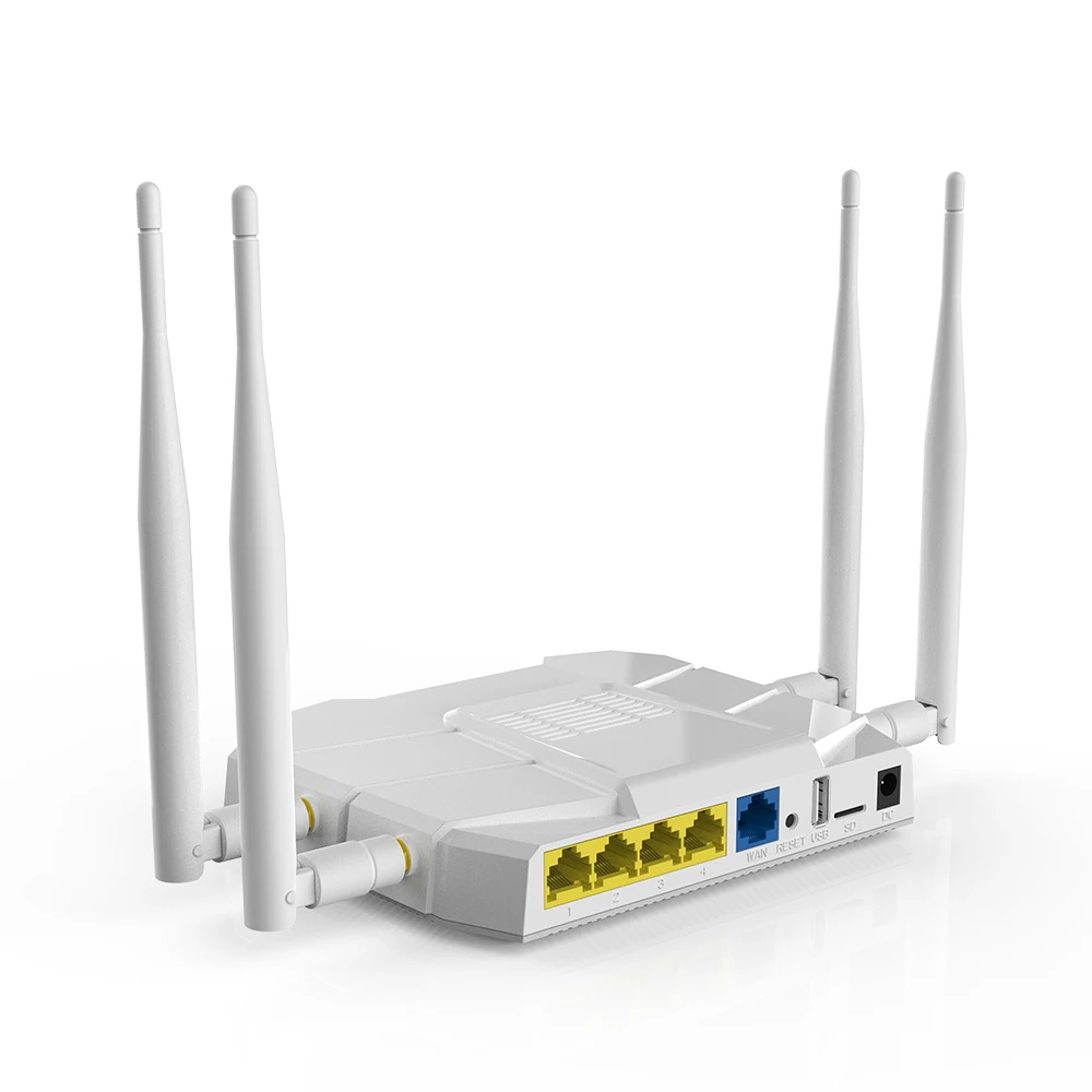 

IEEE802.11ac wireless indoor cpe 4g lte ac1200 wifi router, White
