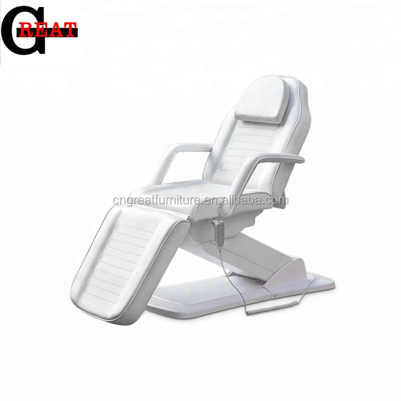 Modern White Salon Comfortable Massage Table Three Motors Use Beauty