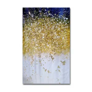 Image of Wall Hanging Home Decoration Canvas Art Gold Leaf Abstract Modern Painting