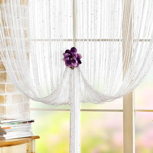 Fabulous White String Curtains With Beads String Curtain Buy