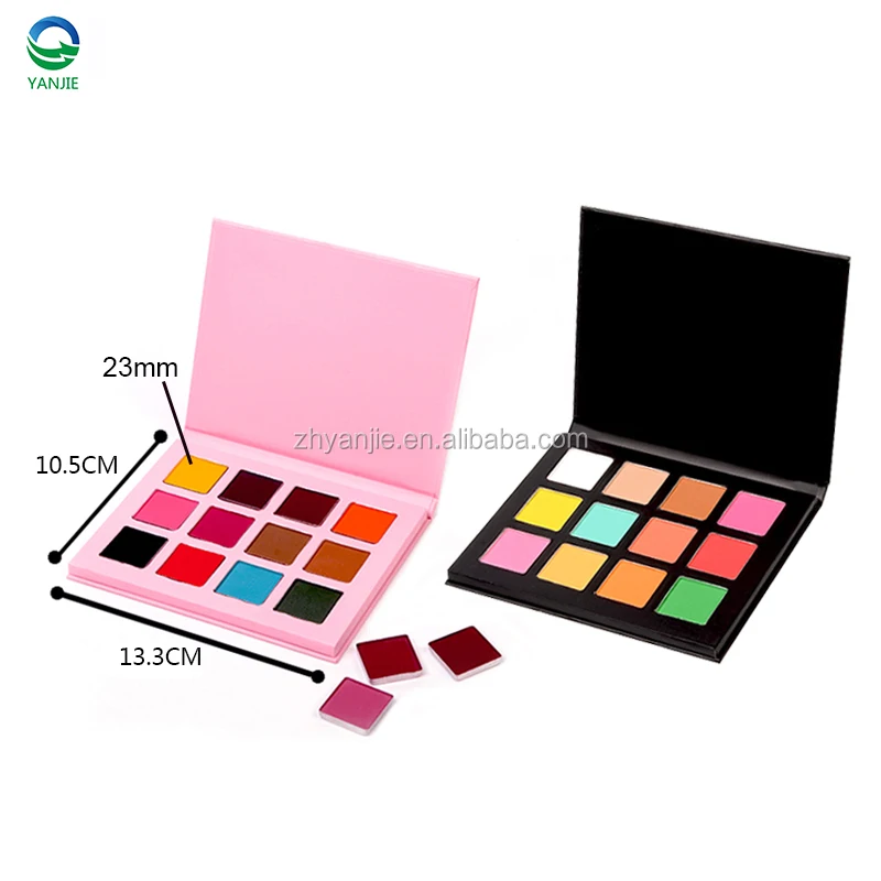 

wholesale custom Multicolor cardboard eyeshadow palette packaging box shimmer and matte eyeshadow palette, N/a