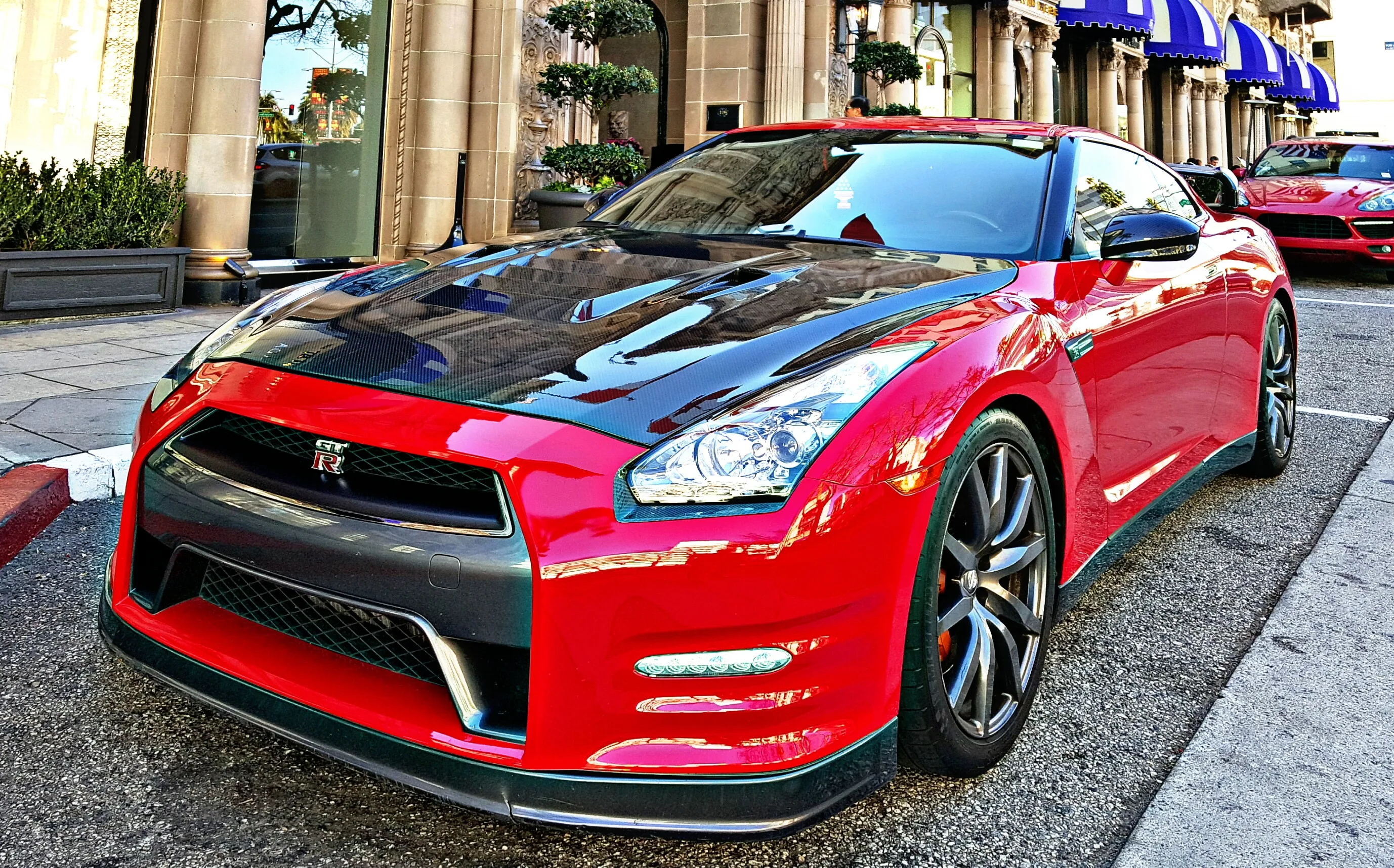 accessories car front headlight decoration trim eyebrow r35 gtr