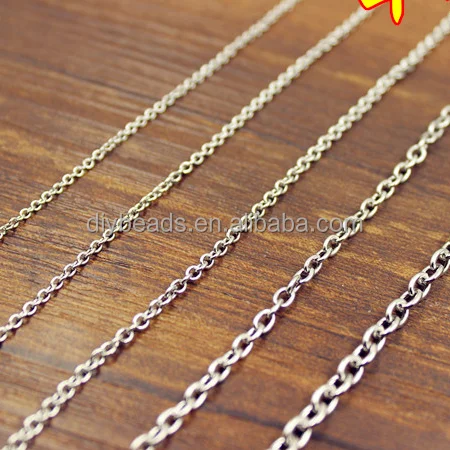 

Fashion Stainless Steel Chain Cross Chain For Necklace DIY jewelry Accessories, Silver