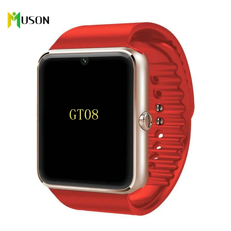 

MUSON good price wholesale shenzhen hot sale smartwatch gt08 smart watch dz09, Black;gold;red;silver